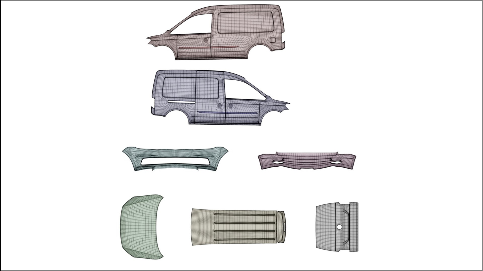 VW Caddy Maxi SB COBRA 11 – Kit Wrap PPF Design en Film Polyuréthane Imprimable