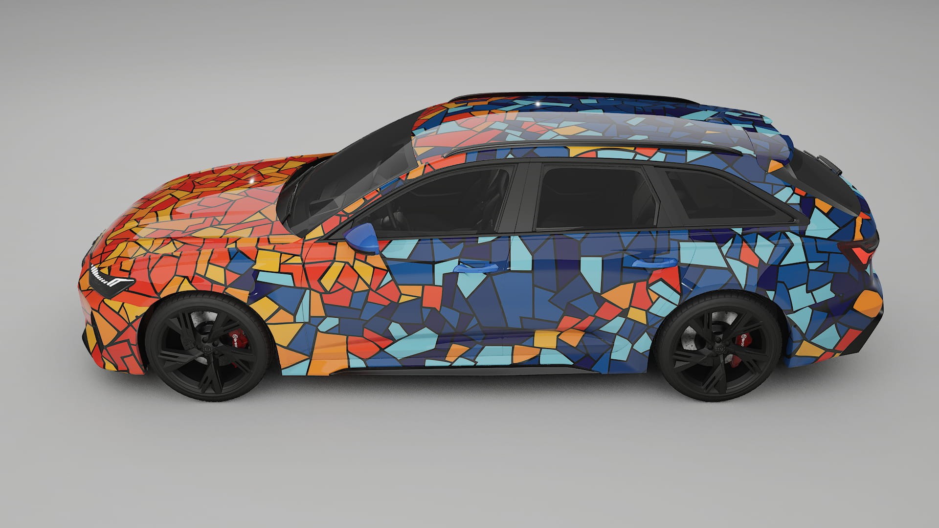 Audi RS6 Avant C8 facelift LCI BARCELONA – Kit Wrap PPF Design en Film Polyuréthane Imprimable
