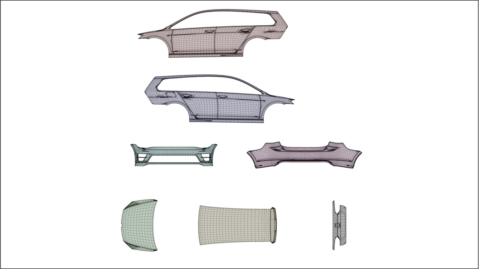 VW Golf Variant Mk7 BARCELONA – Kit Wrap PPF Design en Film Polyuréthane Imprimable