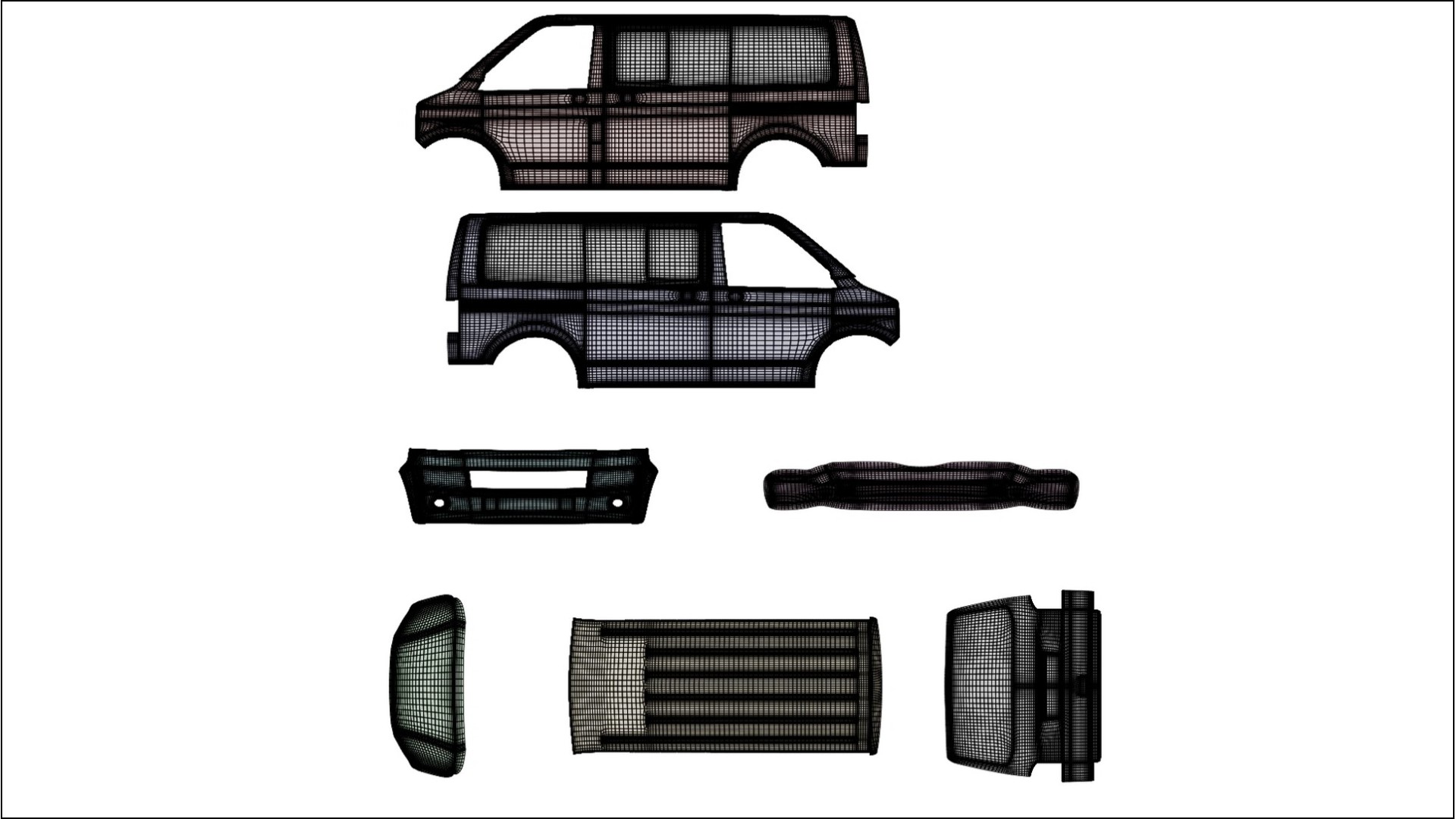 VW Transporter T5 Caravelle BARCELONA – Kit Wrap PPF Design en Film Polyuréthane Imprimable