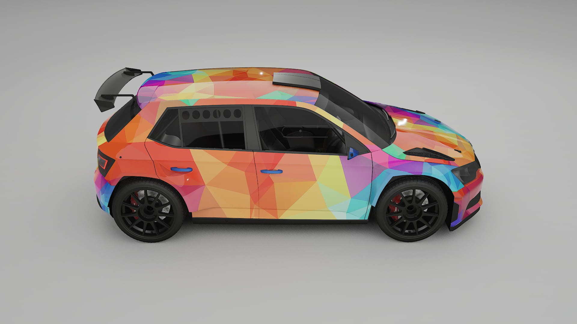 Škoda Fabia R5 6V VECTOR VIBE – Kit Wrap PPF Design en Film Polyuréthane Imprimable