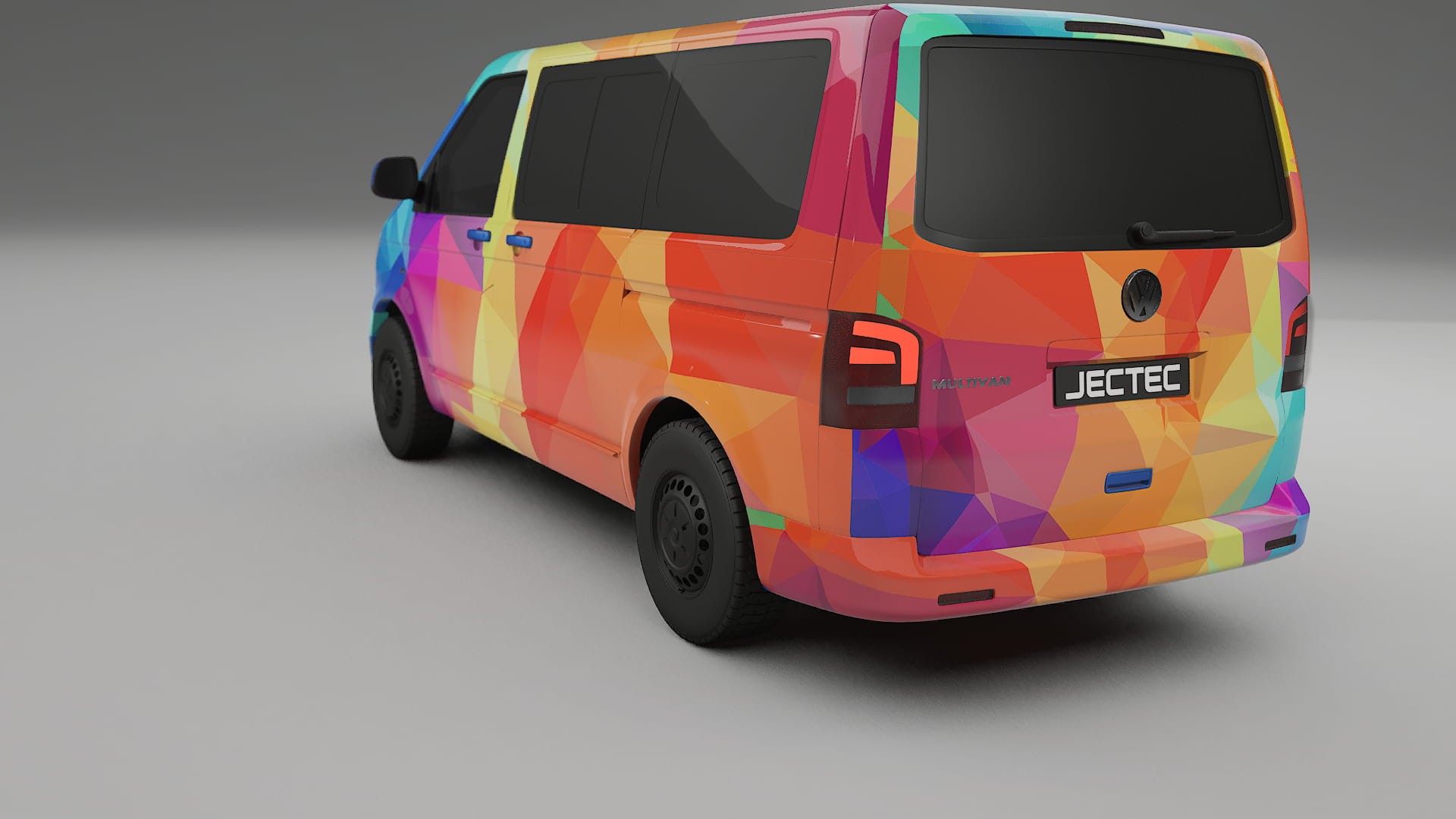 VW Transporter T5 Caravelle VECTOR VIBE – Kit Wrap PPF Design en Film Polyuréthane Imprimable