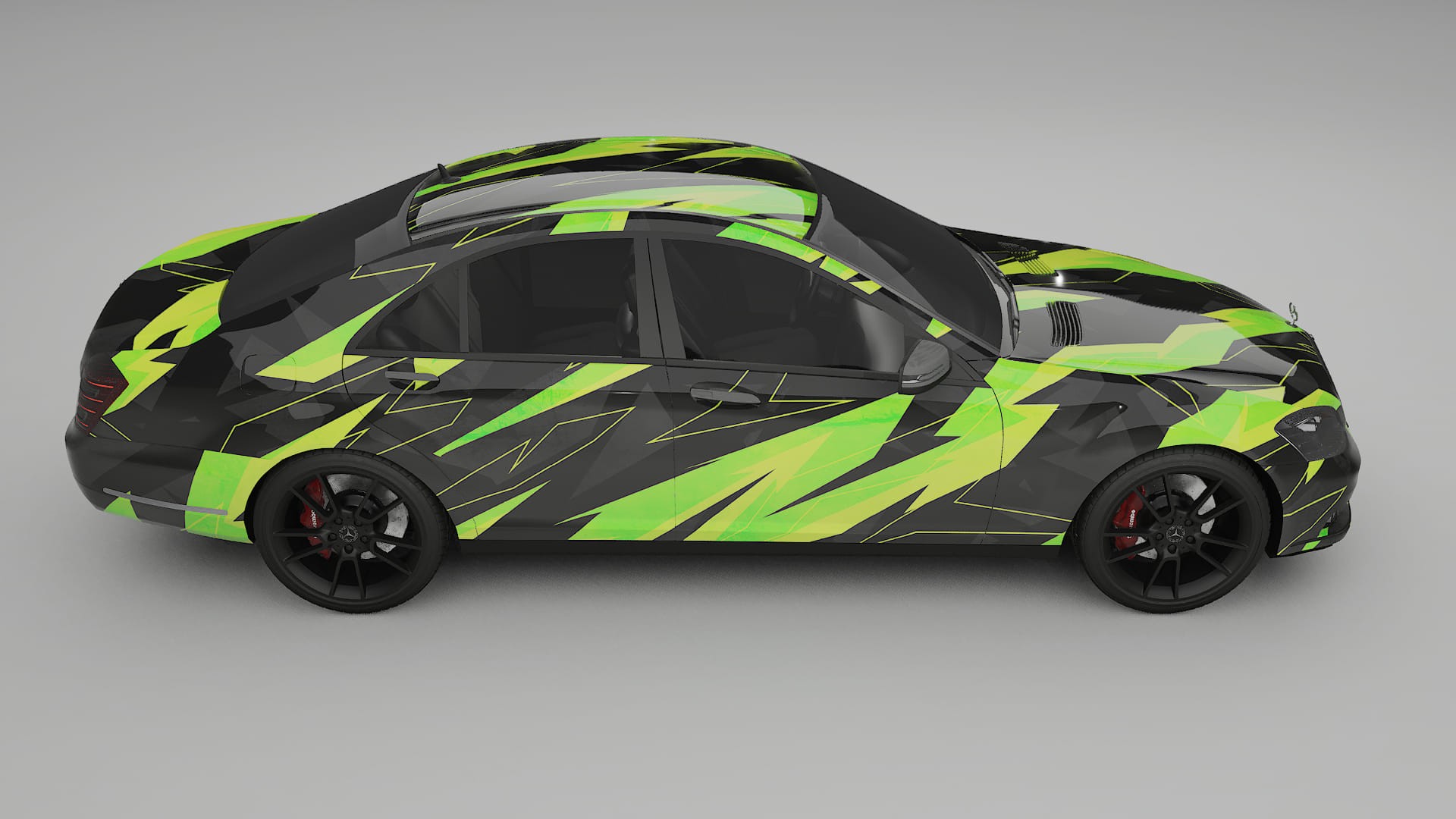 Mercedes S-class W221 facelift LCI NINJA TURTLES – Kit Wrap PPF Design en Film Polyuréthane Imprimable