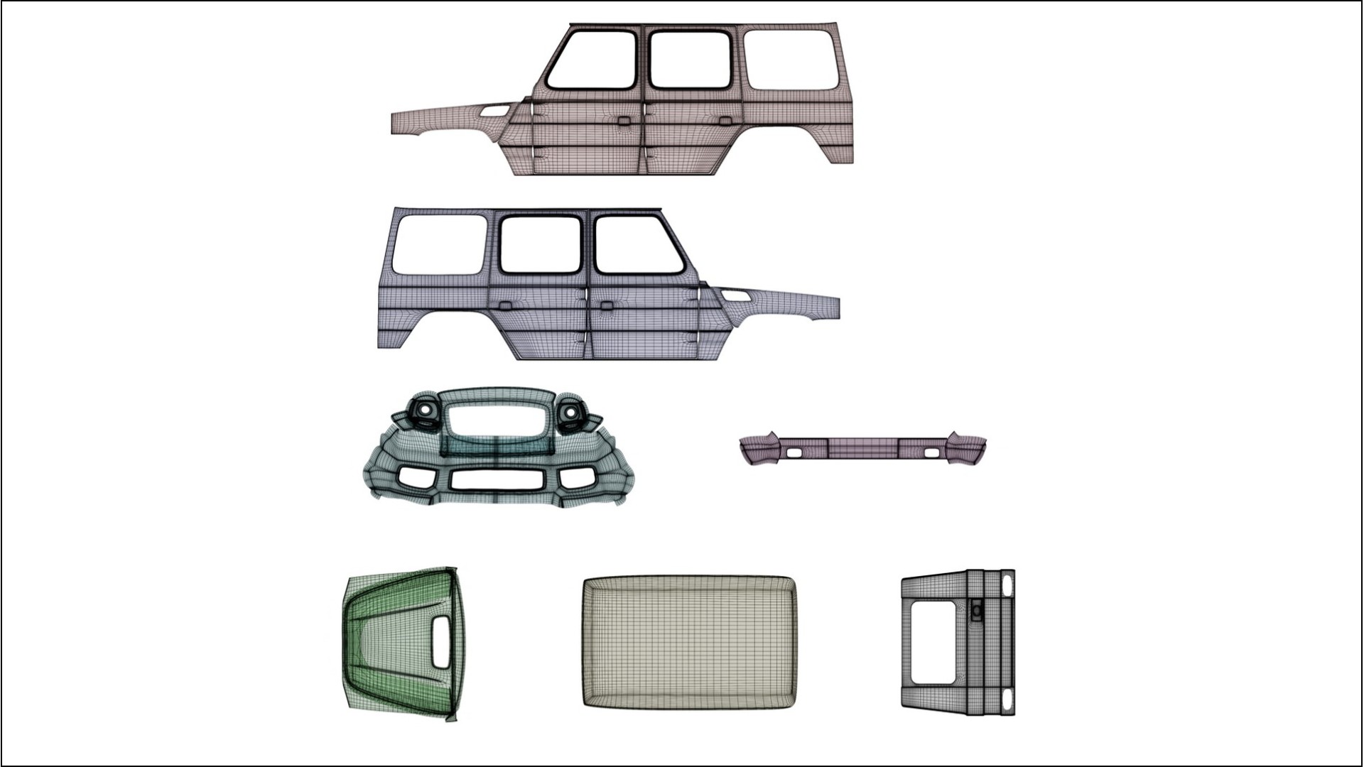Mercedes G class 4x4 W463 Film de Protection de Peinture TPU | PEARL PPF Couleur – Kit Complet Pré-découpé